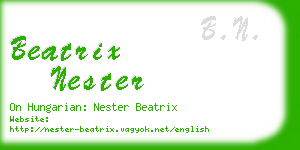 beatrix nester business card